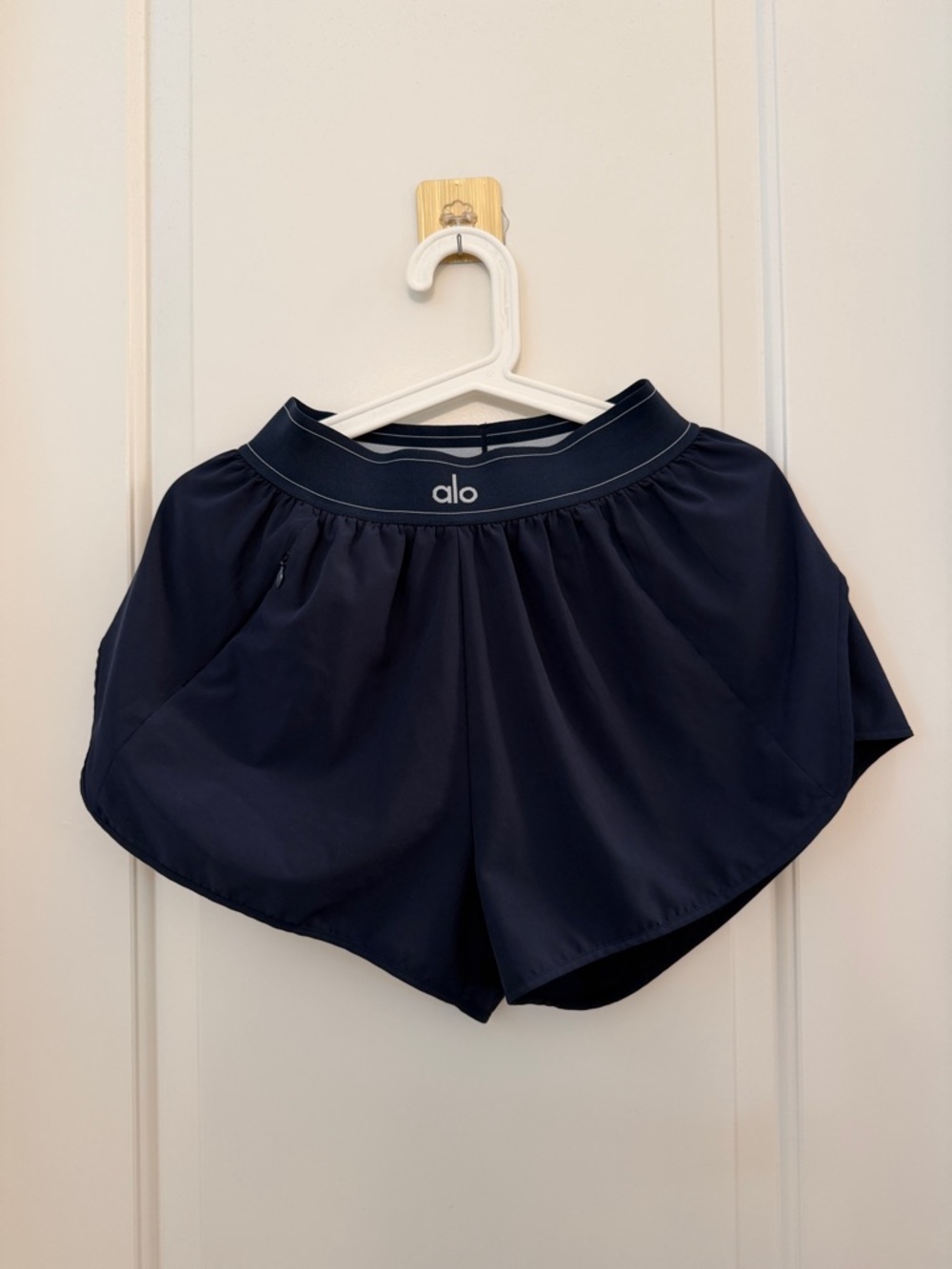 ALO Yoga Navy Athletic Shorts with Elastic Waistband